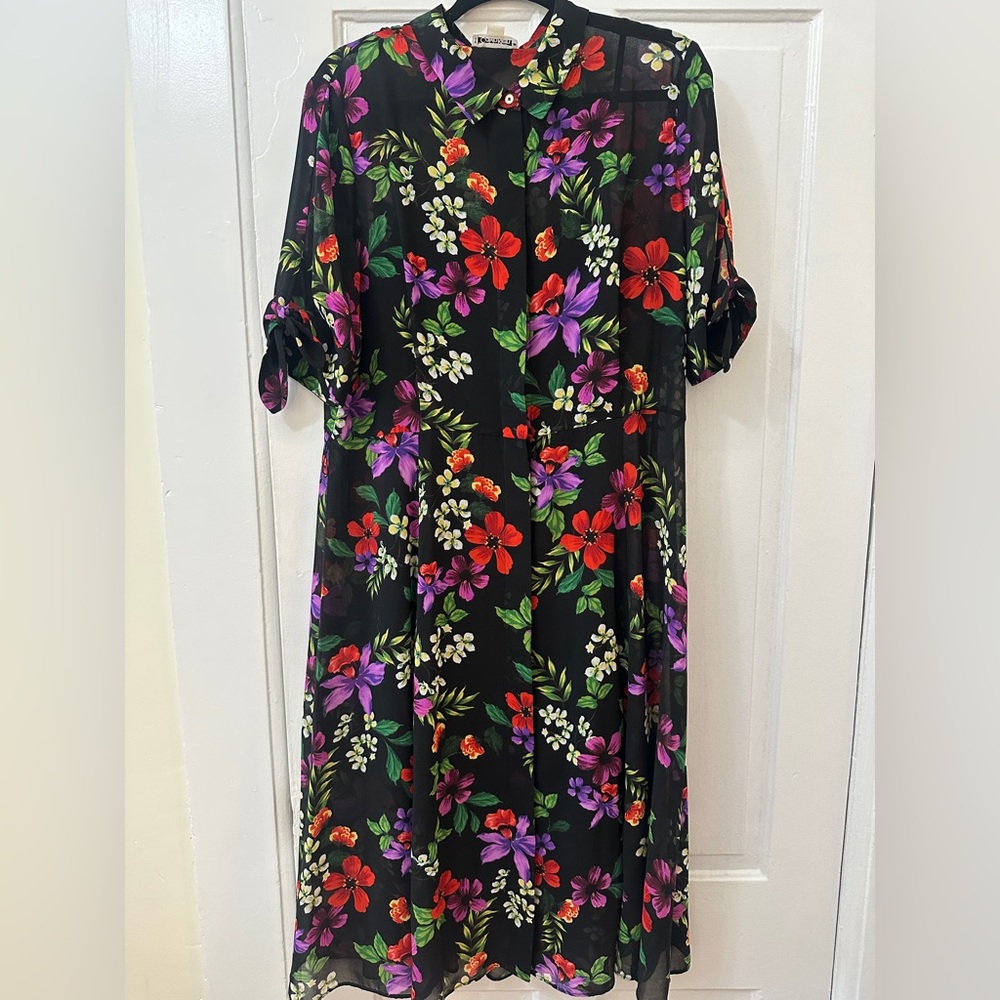Calvin Klein floral midi dress